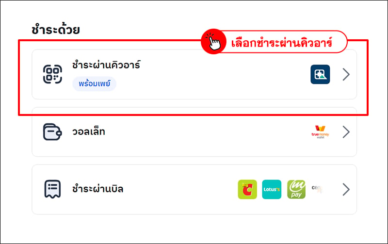 การเติมเงินด้วย TrueMoney Wallet (เพย์โซลูชั่น)
