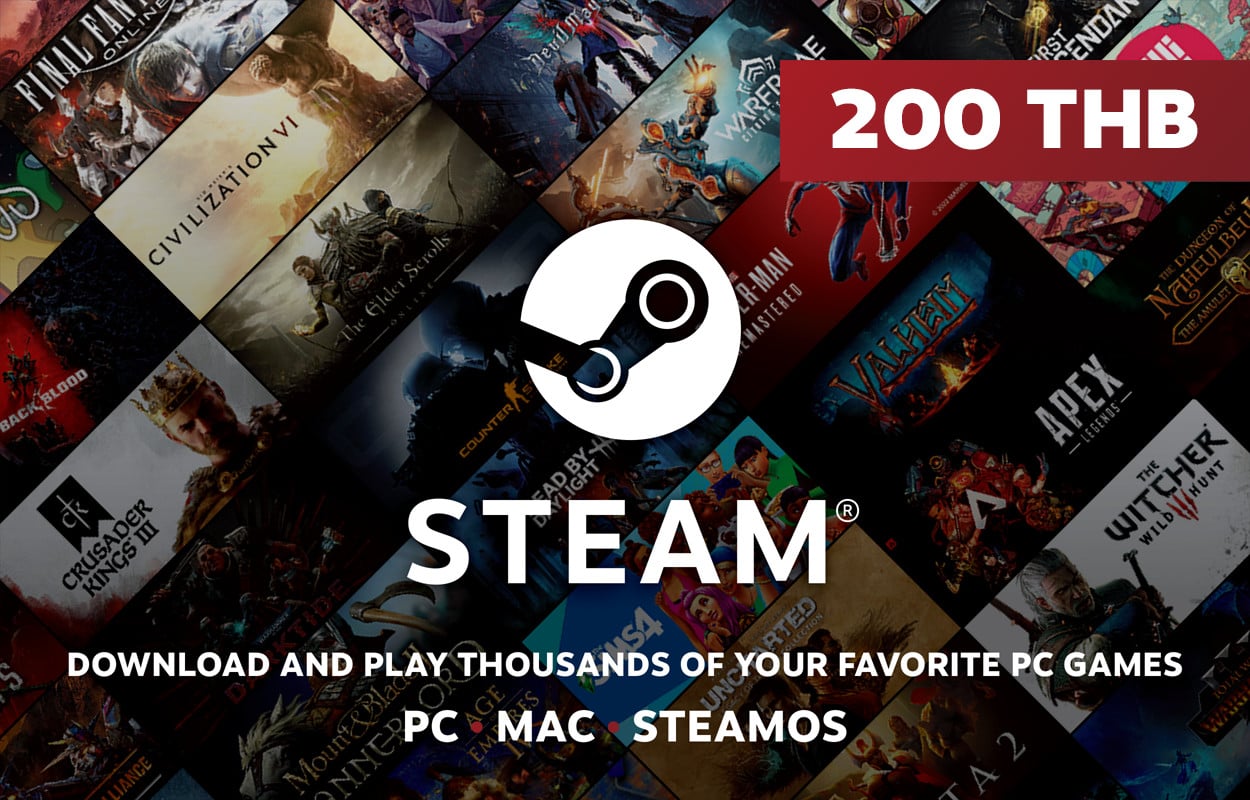 Steam Wallet THB 200 ฿